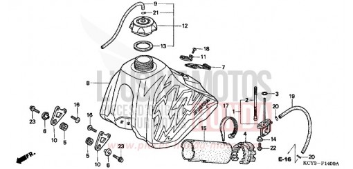 FUEL TANK XR400R2 de 2002